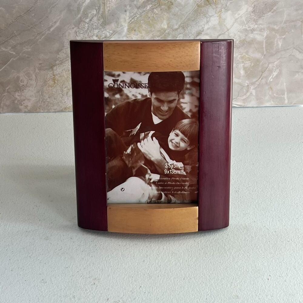 Connoisseur 3.5" x 5" LOVE 2 Tone Designer Wood Picture Frame
